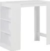 vidaXL Bartisch mit Regal Weiß 110x50x103 cm Produktbild-Vorschau 6