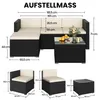 Yaheetech 5er Gartenmöbel Set Balkonmöbel aus Polyrattan Produktbild-Vorschau 3