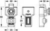 Technical drawing of a plumbing fixture part with dimensions. Anteprima dell’immagine prodotto