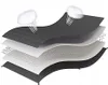 A diagram showing the layered structure of a weighted blanket, illustrating its different materials and how it might function. Podgląd zdjęcia produktu