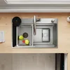 SONNI Breite Seite quadratisches Spülbecken 70 x 45 x 24,5 Produktbild-Vorschau 2