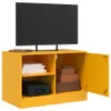 Möbel TV-Schrank Senfgelb 67x39x44 cm Stahl - TV-Schränke Produktbild-Vorschau 5