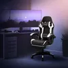 ML-Design Gaming Stuhl mit Fußstütze, Schwarz-Weiß aus Produktbild-Vorschau 8