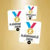 Three award badges with a medal design and text 'NEJDŮVĚRYHODNĚJŠÍ ZNAČKA' (Most Trusted Brand) and years. Anteprima dell’immagine prodotto