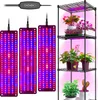 A plant grow light setup with three LED panels and a multi-shelf plant stand. Náhľad obrázku produktu