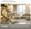 A decorated Christmas tree with gold ornaments in a cozy living room setting. Náhled obrázku produktu