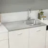 The Living Store Kuchynský drez s odkapávačom strieborný Náhľad obrázku produktu 2