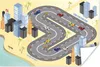 MuchoWow® Poster Eine fiktive Rennstrecke mit F1-Autos in Produktbild-Vorschau 1