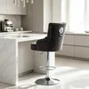 Tabouret de bar FATIVO, velours noir, pivotant, hauteur Voir les images du produit 10
