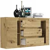 Komoda 140 cm zásuvky dveře skříňka FRAMIRE R-140-S3 Náhled obrázku produktu 5