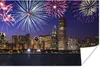 MuchoWow® Poster Feuerwerk am Silvesterabend über Chicago Produktbild-Vorschau 1
