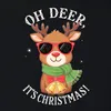 Oh Deer It's Christmas Rudolph Sunglasses Scarf Bells Funny Anteprima dell’immagine prodotto 9