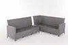 CLP Polyrattan L Garnitur Minari ohne Tisch grau Produktbild-Vorschau 4