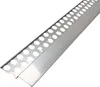 A silver metal corner profile with perforated holes, likely for construction or renovation. Produktbild-Vorschau