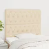 vidaXL Kopfteil Creme 100x7x118/128 cm Stoff Produktbild-Vorschau 2