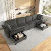 Sofá modular Merax, sofá en forma de U con reposapiés y Vista previa de la imagen del producto 4