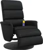 vidaXL Fauteuil de massage avec repose-pieds Noir Voir les images du produit 1