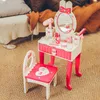 360Home Makeup Spielzeug Holzspieltisch Frisiertisch Produktbild-Vorschau 3
