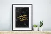 MuchoWow® Gerahmtes Poster Zitate - Pyjamas - Gold - Marmor Produktbild-Vorschau 6