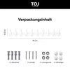 TOJ Living : Penderie murale blanche de 95 cm – Barre de Voir les images du produit 4