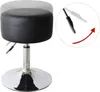A black adjustable stool with a chrome base. Anteprima dell’immagine prodotto