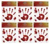 6-Pack Halloween Sticker (Blutige Hand + Spritzer) Produktbild-Vorschau 1