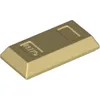 A single gold LEGO brick shaped like a bar. Náhled obrázku produktu