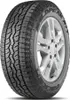 A close-up studio shot of a Falken Wildpeak A/T AT3WA tire mounted on a silver alloy wheel, isolated on a white background. Produktbild-Vorschau