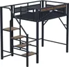 A loft bed with stairs against a white background. Podgląd zdjęcia produktu