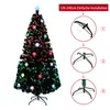 An artificial Christmas tree with LED lights and a diagram showing the assembly steps. Voir les images du produit