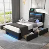 MODFU Letto singolo 90x190 cm con illuminazione a LED e 4 Anteprima dell’immagine prodotto 4