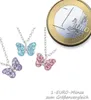 Kette Mädchen Schmetterling: Kinderkette Silber 925 Rosa Produktbild-Vorschau 4