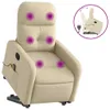 Massagesessel mit Aufstehhilfe Creme Stoff Produktbild-Vorschau 1