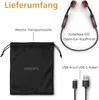 A diagram showing the contents of the product packaging, including headphones, a carrying pouch, and a USB cable. Náhled obrázku produktu