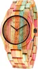 Alienwork Armbanduhr Damen Mehrfarbig Holz-Armband Produktbild-Vorschau 1