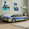 A child's bedroom with a police car-themed bed. Produktbild-Vorschau