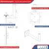 PremiumX 45-50cm Wandhalter Stahl verzinkt SAT Wand Produktbild-Vorschau 4