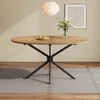 okwish Esstisch 120×80×75.5 cm moderner Küchentisch，ovaler Produktbild-Vorschau 3