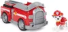 A red toy fire truck and a small toy dog figure are shown against a white background. Produktbild-Vorschau
