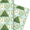 Grafisches grünes Geschenkpapier Set mit Dreiecken und Produktbild-Vorschau 2