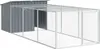 vidaXL Psia búda s výbehom Antracit 153x396x110 cm Náhľad obrázku produktu 1