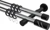 Interdeco Gardinenstange / Vorhangstange Chrom / Schwarz, Produktbild-Vorschau 1
