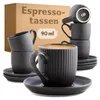 Espressotassen Schwarz Matt 6er Set Produktbild-Vorschau 1