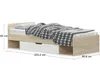nabbi Jednolôžková posteľ s roštom Tavir 90 90x200 cm - dub Náhľad obrázku produktu 2