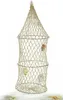 A decorative fishing net with shells hanging from it, isolated on a white background. Produktbild-Vorschau