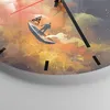 Wanduhr - Rund - Glasuhr - Abstraktion Boot - 30x30cm - Produktbild-Vorschau 5