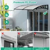 COSTWAY Auvent pour porte d'entrée, Abri en aluminium et Voir les images du produit 4