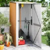 vidaXL Gartenhaus Braun 118,5x97x209,5 cm Verzinkter Stahl Produktbild-Vorschau 2