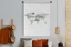 MuchoWow® Wandteppich Wandbehang Weltkarte - Reisen - Weiß Produktbild-Vorschau 5