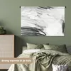 MuchoWow® Wandteppich Wandbehang Schwarz - Weiß - Grau - Produktbild-Vorschau 4